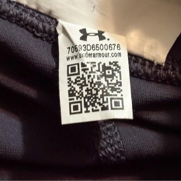 Under Armour Black and White Leggings High Waist Athletic Fit - Picture 11 of 11